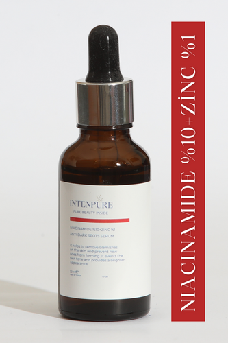 intenpure Niacinamide 10% + Zinc 1% 30 ml Gözenek Siyah Nokta Ve Sivilce Oluşumunu Engelleyici Serum
