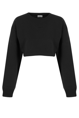 Kısa Siyah Sweatshirt