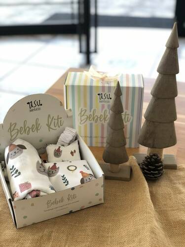 Asu Baby&Kids Joyful New Year Organik Pamuk Süper Bebek Kiti(Bebek Kiti+Kese&Mendil)