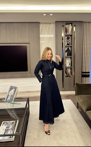 Darling Denim Dress Blue