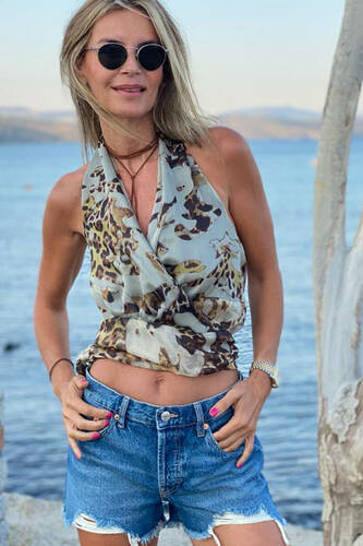 MONACO LEOPARD BLOUSE