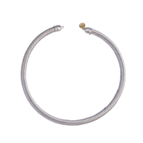 SILVER CABLE CHOKER
