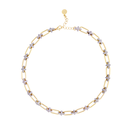 BEADED SQUARE NECKLACE