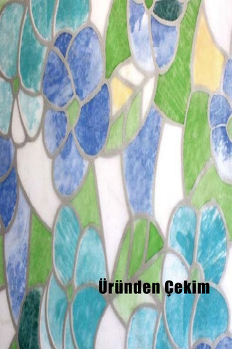 Bien Exclusive F6300 Vitray Pencere Desen Şeffaf Yapışkanlı Folyo 45cm X 100 Cm