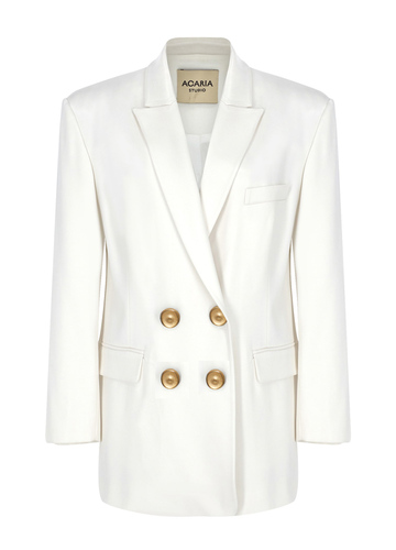 The Vegan Silk Night Blazer White