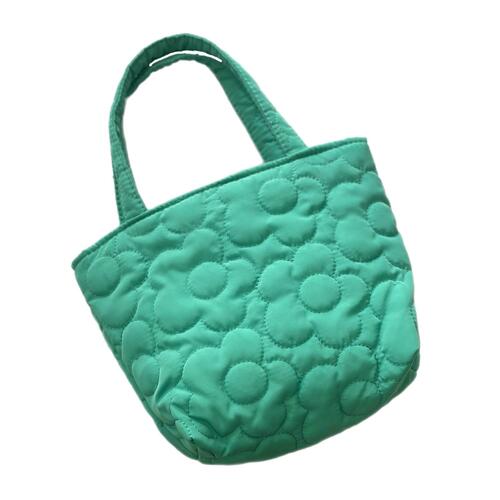 Flower Girl Green Bag - Yeşil Çiçek Çanta