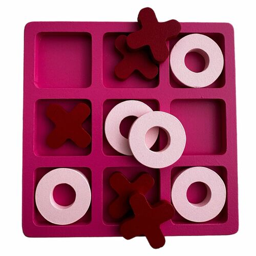 Kırmızı Pembe Tic Tac Toe Oyunu