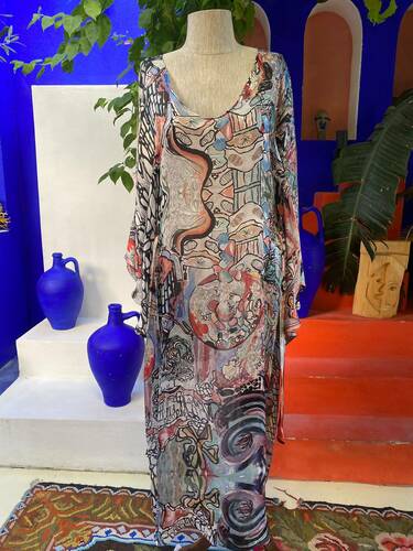 100% Silk Gaudi Pattern Dress
