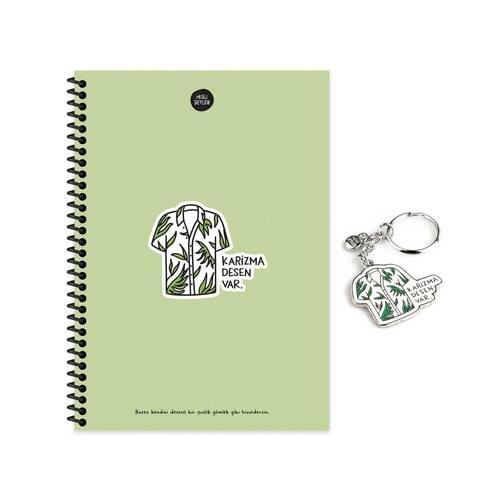 Keskin Color Hisli Şeyler 100 Yaprak Kareli Defter Anahtar Set