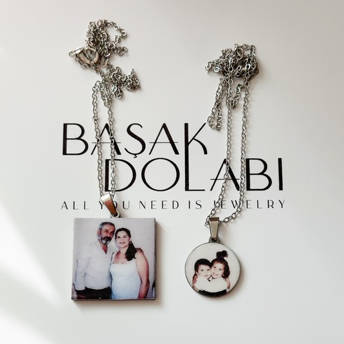 Fotoğraflı Çelik Kolye - Sıvı ve Yıpranmaya Karşı Özel Korumalı