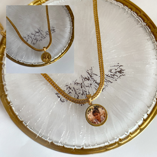 Suya Karşı Özel Korumalı Fotoğraflı Çelik Bileklik