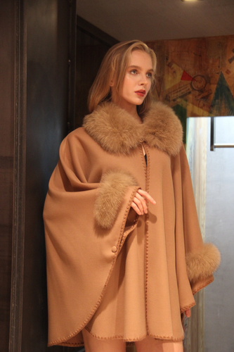 Cloak Coat - Camel