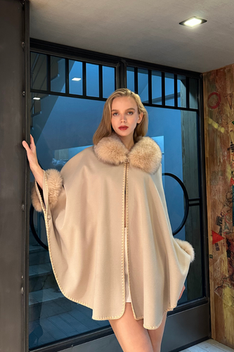 Cloak Coat - Beige