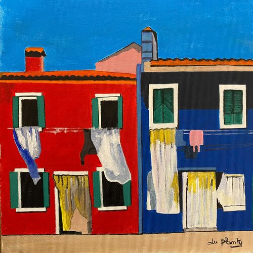 Burano Red and Blue