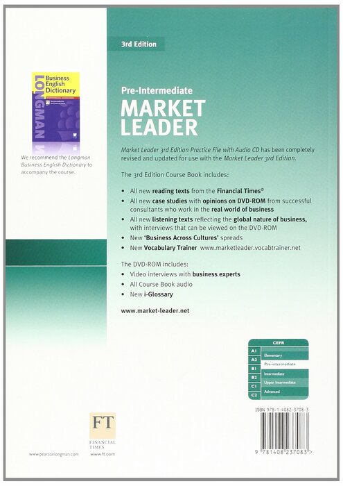 Market Leader 3rd Edition Pre-Intermediate Course Book and Practice File