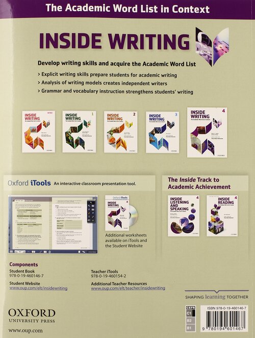 Book Writing Inside Inside Writing 4 Student Book: The Academic Word List in Context