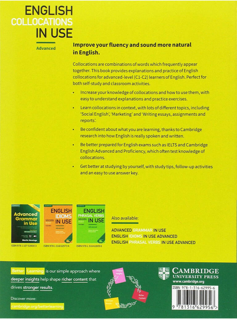 Cambridge University Press English Collocations in Use Advanced Book ...