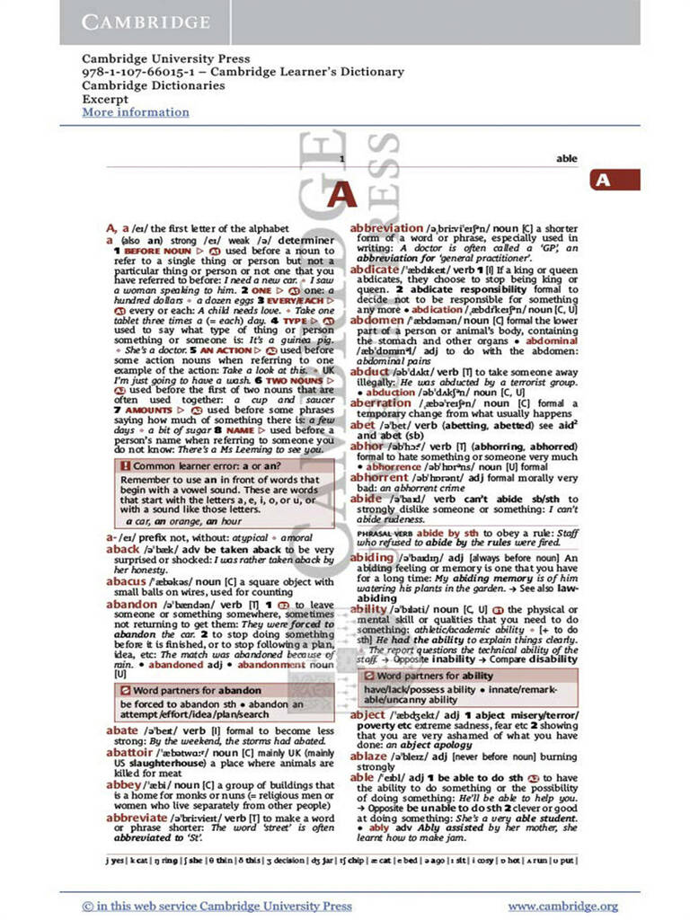 Cambridge University Press Cambridge Learner's Dictionary with CD-ROM ...