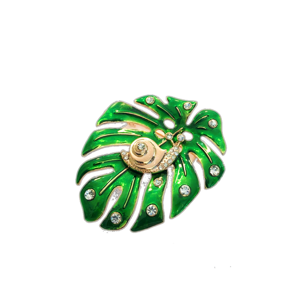 Deve Tabanı Yaprağı Brooch