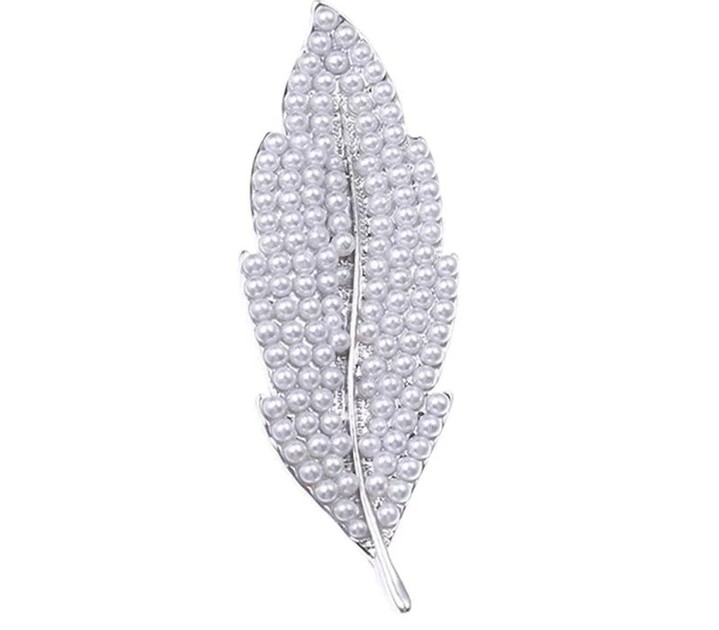 Pearl Leaf Brooch
