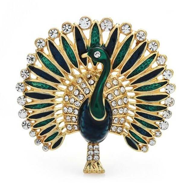 Tavuskuşu Brooch