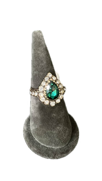 Pink Drop Emerald Ring