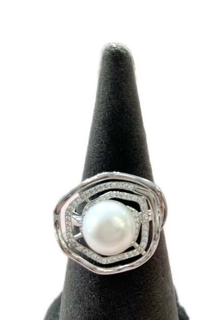 Pink Hanım Silver Pearl Ring