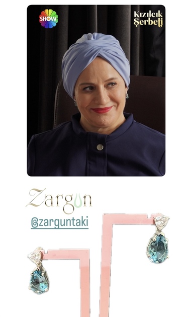 Asude Hanım Drop Topaz Earrings
