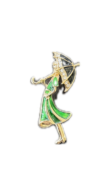 Şemsiyeli Women's Brooch