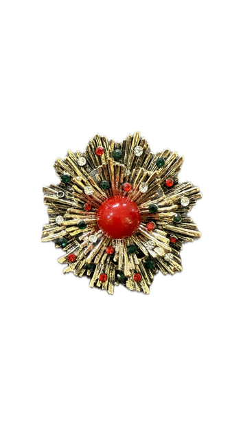 Yılbaşı Flower Brooch