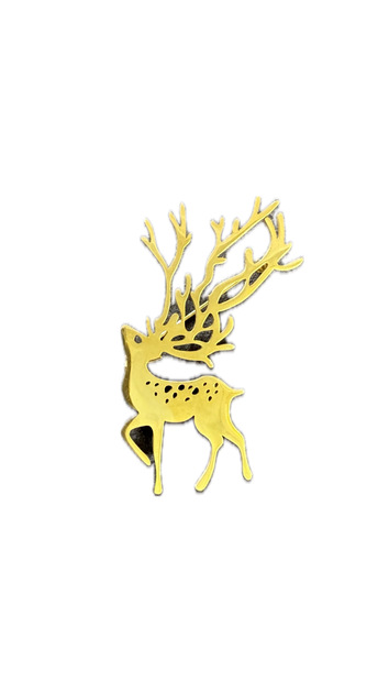 Gold Deer Brooch
