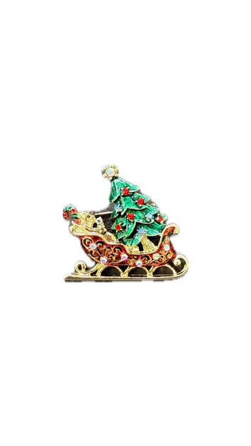 Yılbaşı Kızak Brooch