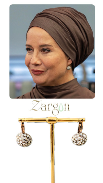 Asude Hanım Bronze Top Earrings