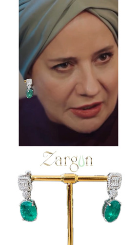 Asude Hanım Bagetli  Zümrüt Küpe