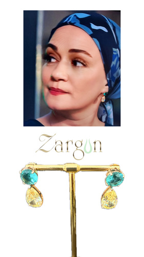 Salkım Sitrin Damla Küpe