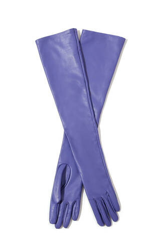 Purple Leathet Gloves