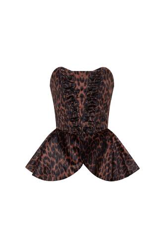 FW25 Faux Leopard Corset N:9063