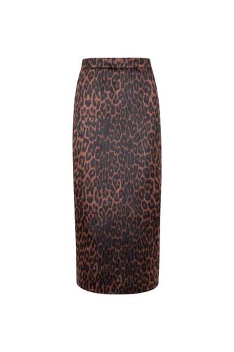 FW25 Faux Leopard Skirt N:9064