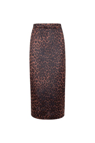 FW25 Faux Leopard Skirt N:9064