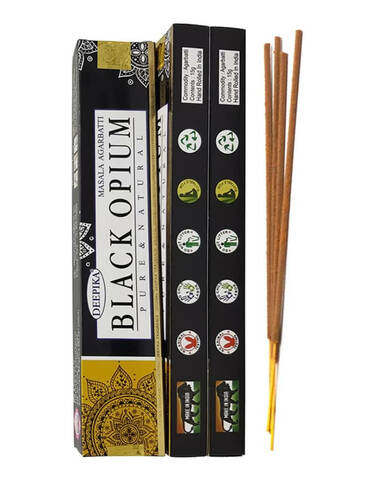 Deepika Masala Agarbatti - Pure & Natural Incense Tütsü Çubukları-Black Opium