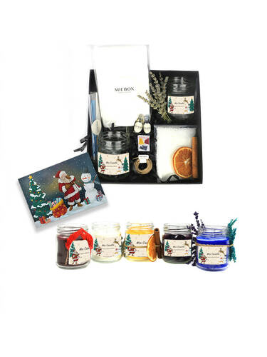 Yılbaşı Limited Edition: Parafin Mum Yap Kiti - Kendi Mumunu Yap - DIY Candle Set - Parafin Mum Yapı