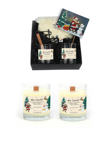 Yılbaşı Limited Edition: Soya Mum Yap Kiti - Organik Mumunu Yap - DIY SOY Candle Set - Soya Mum Yapı